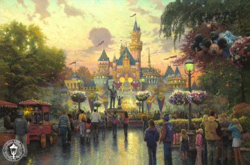 5 Painting - Disneyland 50th Anniversary Thomas Kinkade